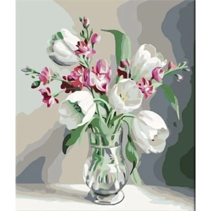 Zuty Malowanie po numerach Białe tulipany