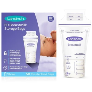Lansinoh Breastfeeding sáček na uchování mateřského mléka 50 ks