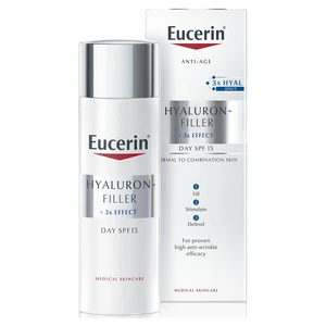 Eucerin Denný krém proti starnutiu pleti pre normálnu a zmiešanú pleť SPF 15 Hyaluron-Filler 3x EFFECT 50 ml