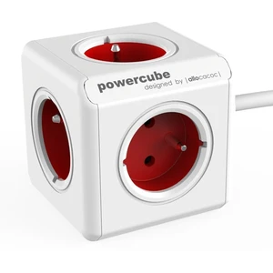 Zásuvka prodluž. PowerCube EXTENDED, Red, 5-ti rozbočka, kabel 1,5m