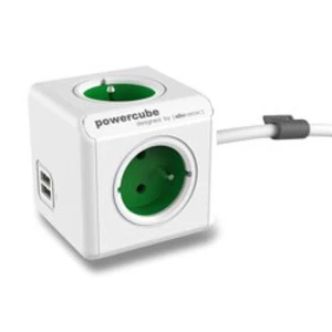 Rozbočovač PowerCube Extended USB zelený