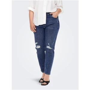 Dark Blue Mom Fit Jeans ONLY CARMAKOMA Neda - Women