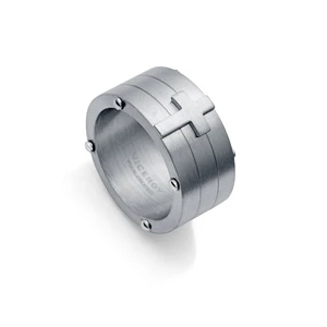 Viceroy Masívny oceľový prsteň s krížikom Beat 75295A02 64 mm