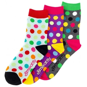 Meatfly 3 PACK - ponožky Light Regular Dots socks S19 Multi pack 39-42