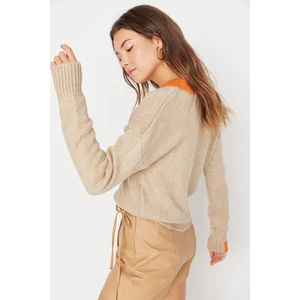Trendyol Sweater - Brown - Regular fit