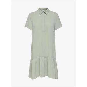 Light gray shirt dress with frills JDY Lion - Women