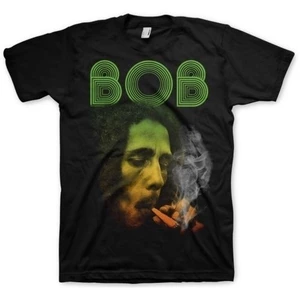 Bob Marley T-Shirt Smoking Da Erb Grafik-Schwarz XL