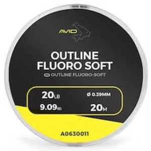 Avid carp návazcový fluorocarbon outline fluoro-soft 20m - 0,39 mm 20 lb/9.09 kg