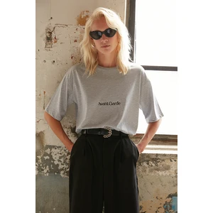 Trendyol T-Shirt - Gray - Regular fit