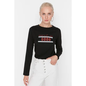 Trendyol T-Shirt - Black - Regular fit