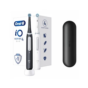 Oral B Elektrická zubná kefka iO Series 4 Matt Black + Quite White Duo Pack 2 ks