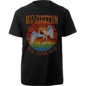 Led Zeppelin Koszulka Unisex USA Tour '75 Czarny-Graficzny L