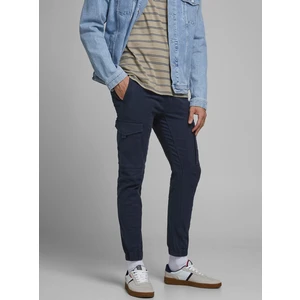 Jack & Jones Paul Flake Akm Cargo Kalhoty Modrá