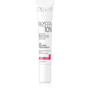 Eveline Cosmetics Glycol Therapy aktívny peeling pre jemnú a vyhladenú pleť s kyselinami 20 ml