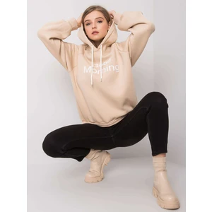 Beige padded sweatshirt