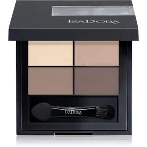 IsaDora Eye Shadow Quartet paletka očných tieňov odtieň 01 Muddy Nudes 3,5 g