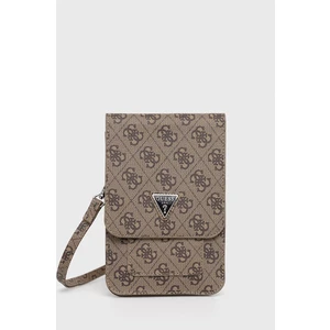 Taška Guess PU 4G Triangle Logo Phone Bag, hnědá