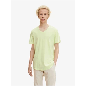 Světle zelené pánské basic tričko Tom Tailor Denim - Pánské