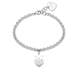 S`Agapõ Půvabný ocelový náramek s přívěskem Be My Always SBM71