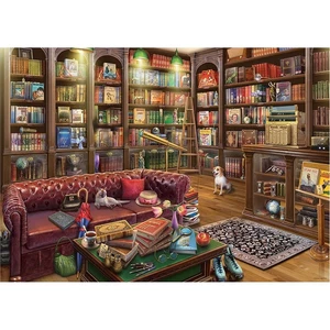 Ravensburger Puzzle - Útulná knihovna 1000 dílků [Puzzle]