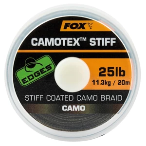 Fox návazcová šňůrka edges camotex stiff 20 m-průměr 25 lb / nosnost 11,3 kg