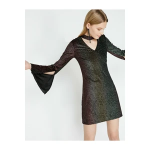 Koton Women's Patterned Dress Evening Dress