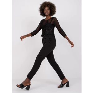 Black women's pants with straight legs from Hidalgo