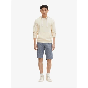 Dark Blue Men's Annealed Shorts with Linen Tom Tailor - Men's