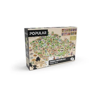 Popular Puzzle Mapa Českej republiky 160 ks