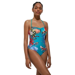 Turquoise Women Patterned One Piece Swimwear Desigual Aurora - Women