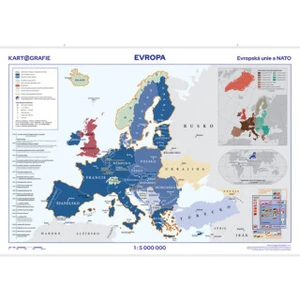 Evropa - Evropská unie a NATO 1:5 000 000 nástěnná mapa