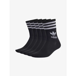 Sada pěti párů pánských ponožek v černé barvě adidas Originals - Pánské