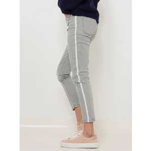 Grey Shortened Straight Fit Jeans with Lamp CAMAIEU - Women