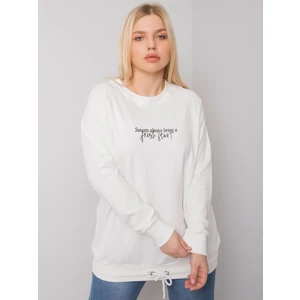 Women's sweatshirt Ecru plus size