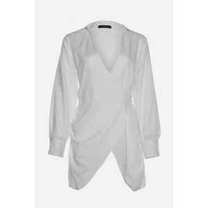 Trendyol White Shirt Collar Dress