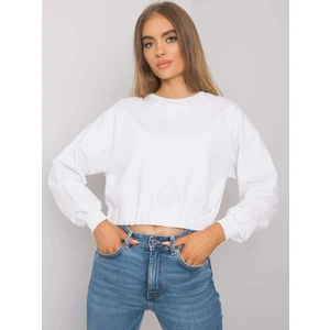 Basic white women's sweatshirt