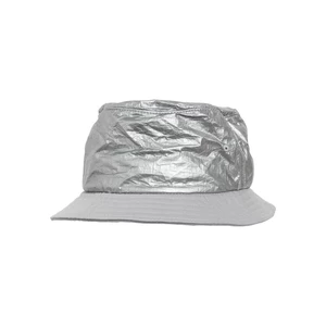 Crinkled Paper Bucket Hat silver