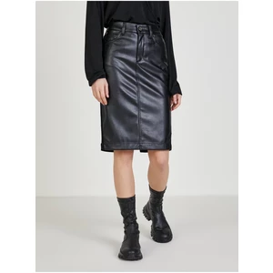 Black Women's Sheath Leatherette Skirt Liu Jo - Women