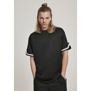 Oversized Stripes Mesh Tee black