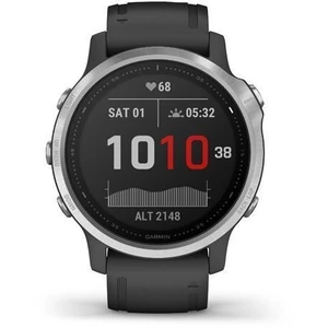 Garmin fenix6s glass silver/black band