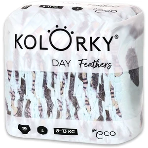 KOLORKY DAY - perie - L (8-13 kg) - 19 ks - jednorazové eko plienky