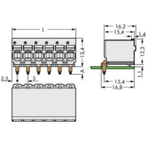 Konektor do DPS WAGO 2092-1382, 60.00 mm, pólů 12, rozteč 5 mm, 100 ks