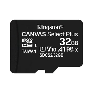 Kingston Canvas SeIect Plus Micro SDHC 32GB, UHS-I A1, Class 10 - rýchlosť 100 MB/s (SDCS2/32GBSP)