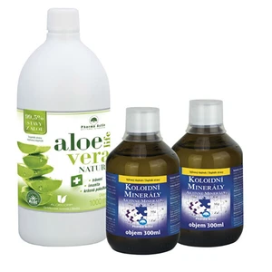 PHARMA ACTIV Koloidné minerály 2 x 300 ml + AloeVeraLife Natura 1000 ml