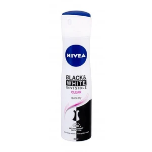 NIVEA Black & White Invisible Clear Sprej antiperspirant 150 ml