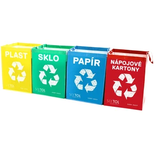 Tašky na tříděný odpad SORT EASY 4 CARTON, 30x30x40cm, 4x36l, 4ks