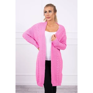 Sweater Cardigan weave the braid light pink