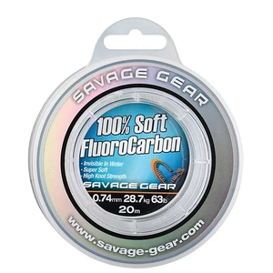 Savage gear návazcový vlasec soft fluorocarbon čirá-průměr 0,81 mm / nosnost 33 kg / návin 15 m