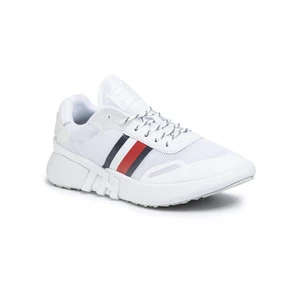 Sneakersy TOMMY HILFIGER - Tommy Sporty Branded Runner FW0FW04700 White YBS
