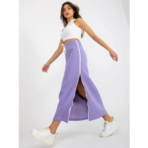 Light purple midi skirt with zipper